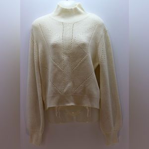 Knit textured mock neck sweater Sz.L
